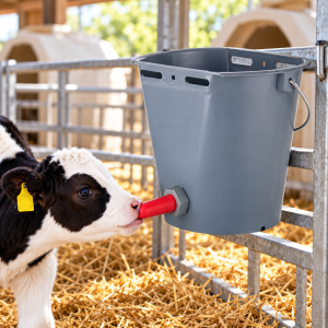 Calf feeding buckets with 1, 2 and 3 nipple options