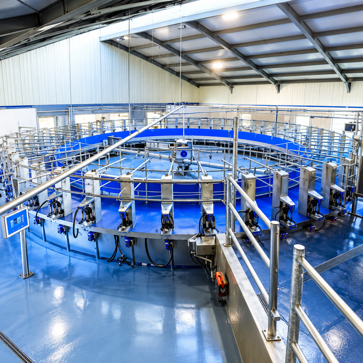 BouMatic Xcalibur 360IX internal rotary milking parlour
