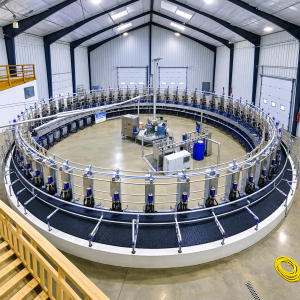 BouMatic Xcalibur 360IX internal rotary milking parlour